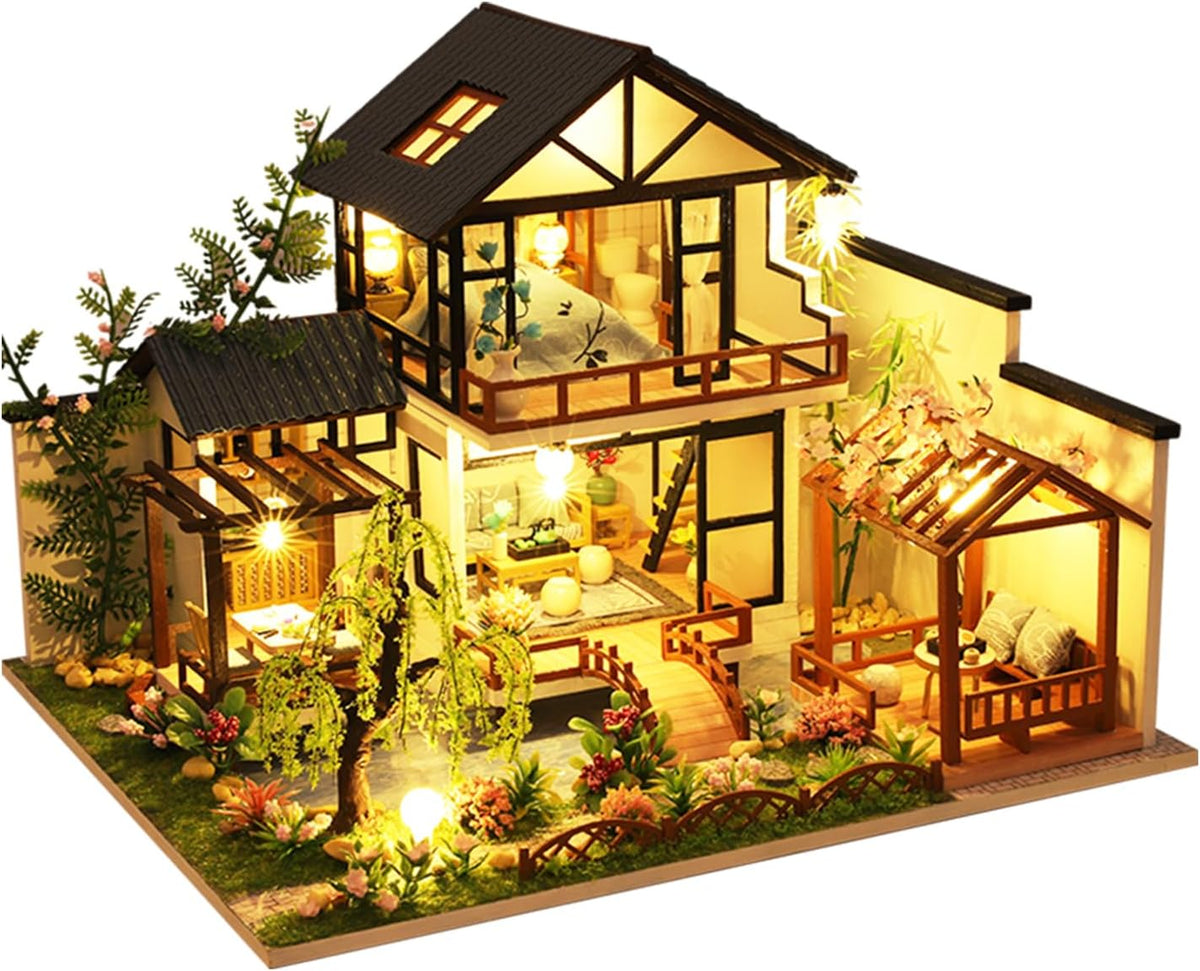 OZJAY Warm Christmas Lodge miniature house kit for adults with LED lights - view 5