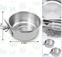 PINVNBY Parrot Feeding Cups Birds Food Dish Stainless Steel Parrot - Single screw / M - image 2