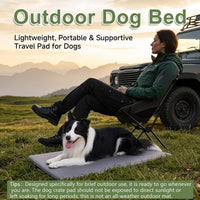 Outdoor XL Dog Crate Pad Bed, Waterproof Wipeable Mat, 41" - Dark Grey / 35"L x 22"W x 1.2"Th - image 3