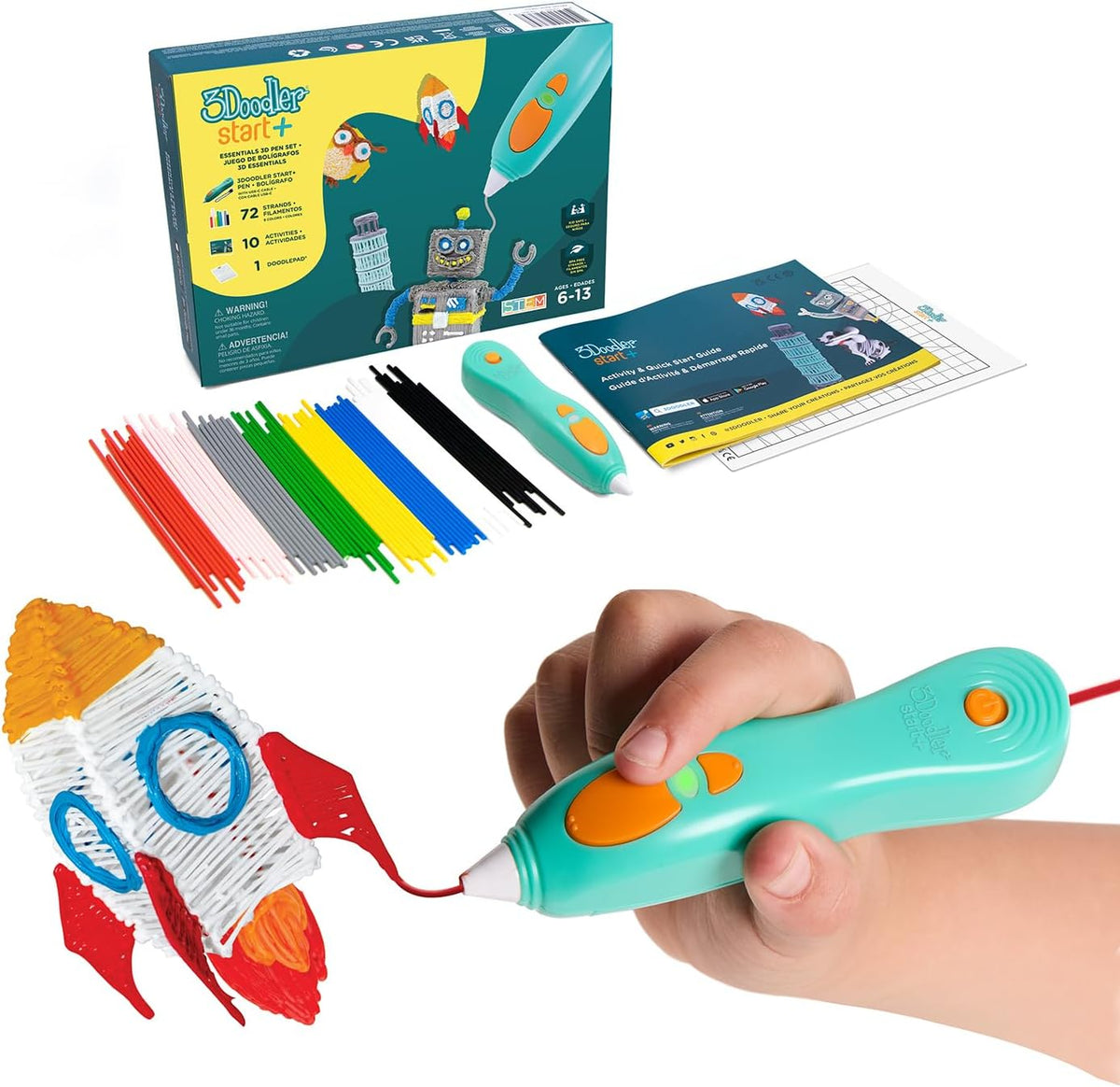 3Doodler Start+ Essentials 3D Pen Set for Kids, Easy to Use