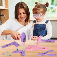 EP Exercise N Play kids tool set with toy drill, hammer, saw and portable tool box - view 2