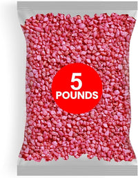 Hygloss Craft Rocks Mini Stones for Art Projects - Bag O' Gravel, Neon Red, 5 lb