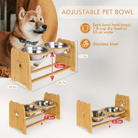 X-ZONE PET Elevated Dog Bowls for Cats and Dogs - L- Height 5.1" up to 10" - image 3