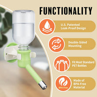 Choco Nose Patented No-Drip Dog Water Bottle/Feeder for Dogs/Cats - C590 Apple Green / Small Sized Dogs and Cats-10.2 fl.oz - image 4