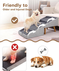 17" H Split Ottoman Dog Ramp for Couch - 17.13" H- Light Grey - image 4