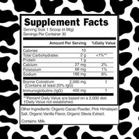 MINDHONEY Organic Colostrum | Premium Cacao Flavored Superfood Powder | Gut Health & Immunity, Skin & Hair, Anti-Aging, Performance & Recovery | Grass-Fed, Pasture-Raised | 30 Servings