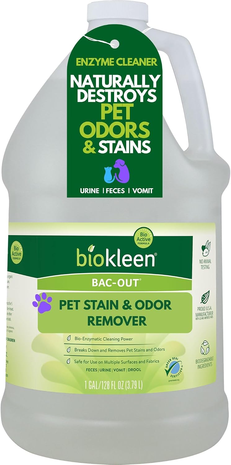 Biokleen Bac-Out Pet Urine Odor Eliminator, Enzymatic, Natural - 128 Oz