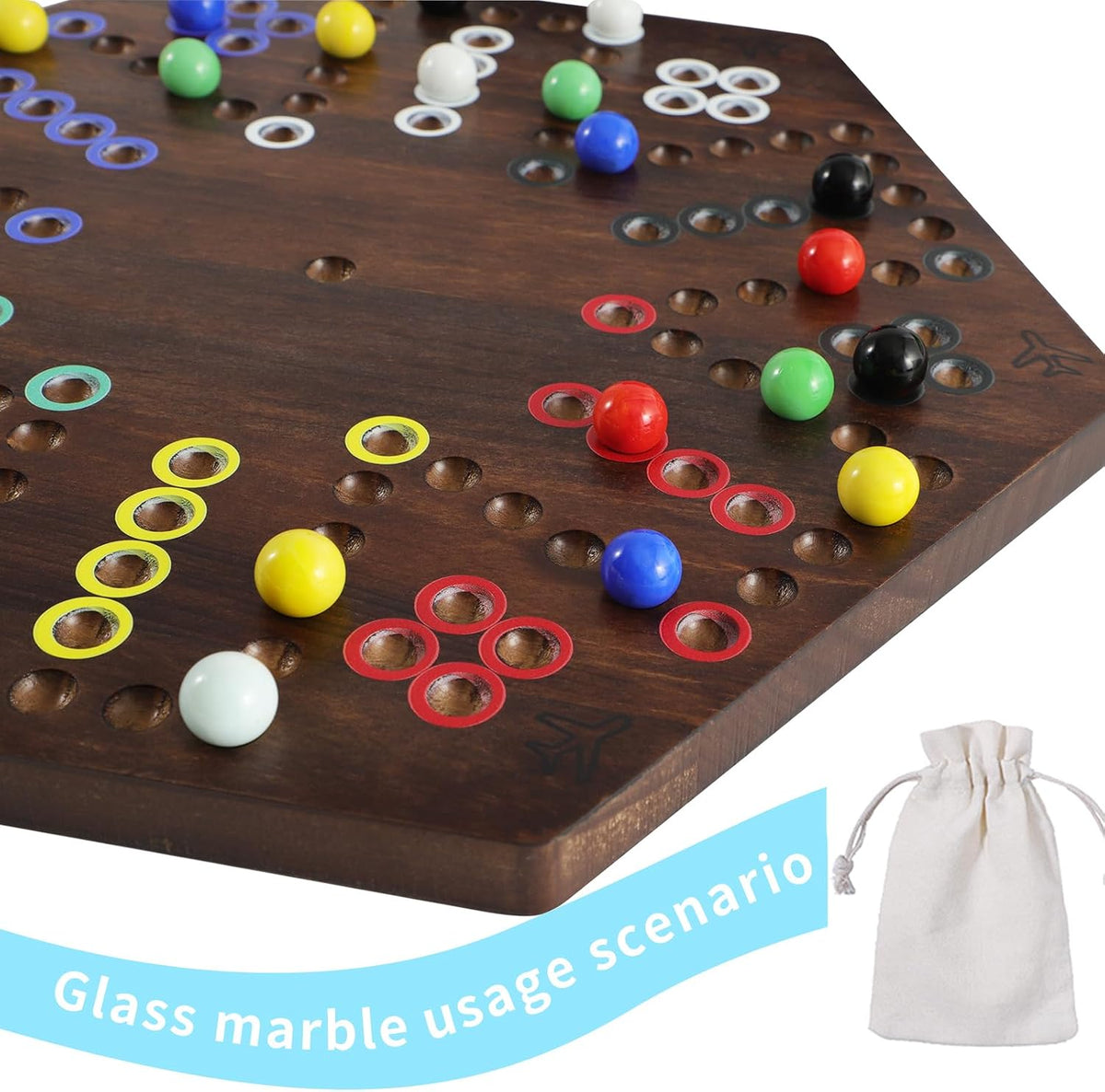 30 Wahoo Board Game Replacement Marbles 5 Each of 6 Colors - 0.63 inches - image 2