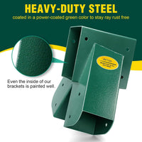 BETOOLL A-Frame 2 Brackets Swing Set Bracket with Mounting Hardware – Fun for Kids & Family - End Brackets(1Pcs-Green) - image 2