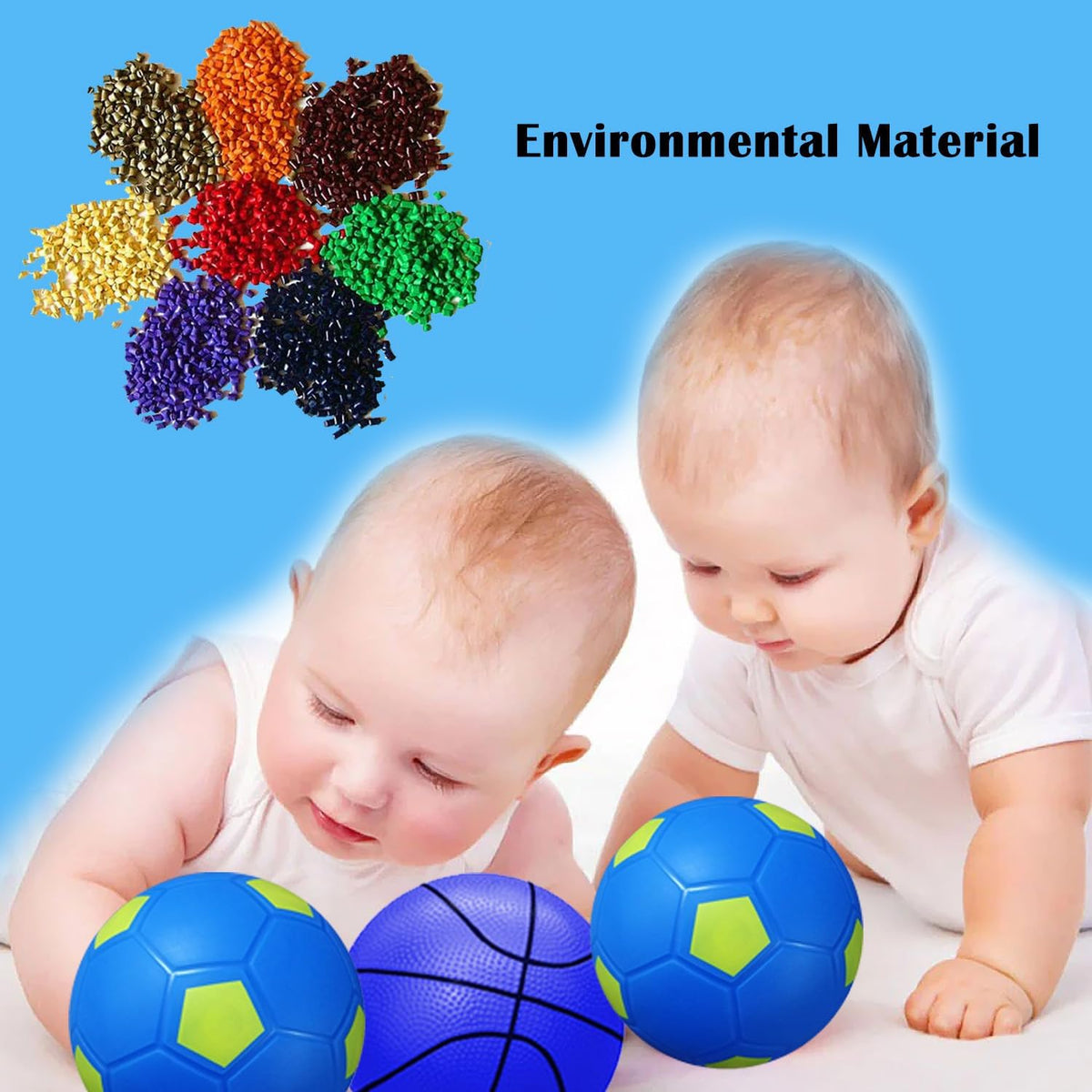 ABAJI 5 inch mini rubber basketball for kids with hand pump and needle - view 17
