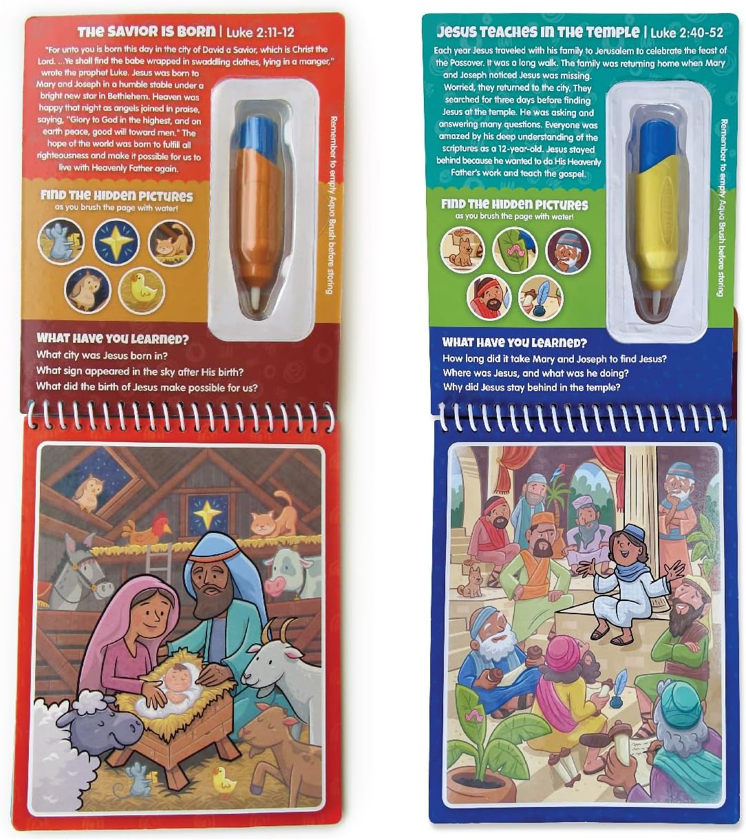 Water Reveal Coloring Scripture Book for Kids. – Fun for Kids & Family - The New Testament 2 Pack - image 2