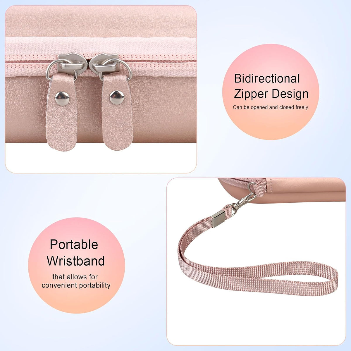 Elonbo pink carrying case for Blinger Diamond Starter Set with double zipper - view 9