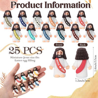 Bememo 25 mini Jesus figures in multicolor rubber, little figurines in robes - view 29