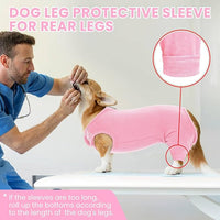 Nanaki Dog Wound Care Shirt,Dog Leg Sleeve to Stop Licking Rear Leg and Abdomen,Pet Surgery Suit Female Spay,Dogs Onesie for Surgery Female Male,Pet Surgical Recovery Suit Female Wound Heal Clothes