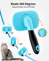 Pet Steam Brush for Dogs & Cats - Large / Blue - image 3