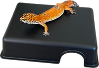 Plastic Reptile Hide Box for Leopard Geckos, Snakes, Lizards - Large