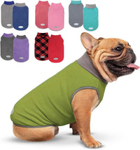 2 Pack Fleece Dog Sweater Pullover Lightweight Reflective Jacket – Essentials for Dogs - Grass Green & Grey / XXX-Large