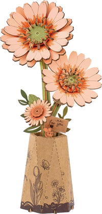 rowood 3D Puzzles for Adults - Orange Gerbera Daisy
