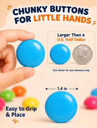 Button Art Toys for Toddlers Ages 3+, Mosaic Peg Board – Fun for Kids & Family - Animal - image 3