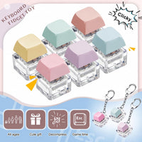 6 Pcs Keyboard Fidget Toy Keyboard Fidget Keychain - Macaron / Classic / 6 - image 2