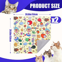 XANGNIER 2 Pcs Cat Wrap for Grooming,Cat Restraint Wrap for Cutting Nails,Fabric Burrito Wrap for Nail Clipping, Anti-Scratch, Anti-Escape,Multifunctional Swaddle Wrap Pet Tool (20.8 x 20.8 Inch)
