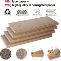 4 Packs in 1 Cat Scratch Pad with Box, Cat Scratcher Cardboard - 4 PCS - image 3