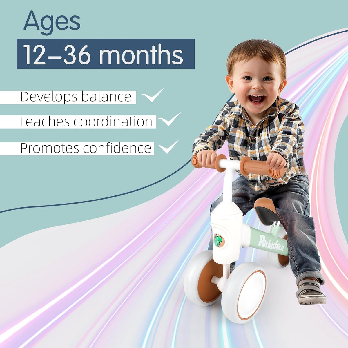 Balance Bike for 1+ Year Old Baby - Colorful Lighting - image 3