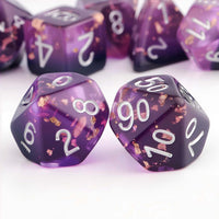 Haxtec Light Green DND Dice Set - Purple Black - image 2