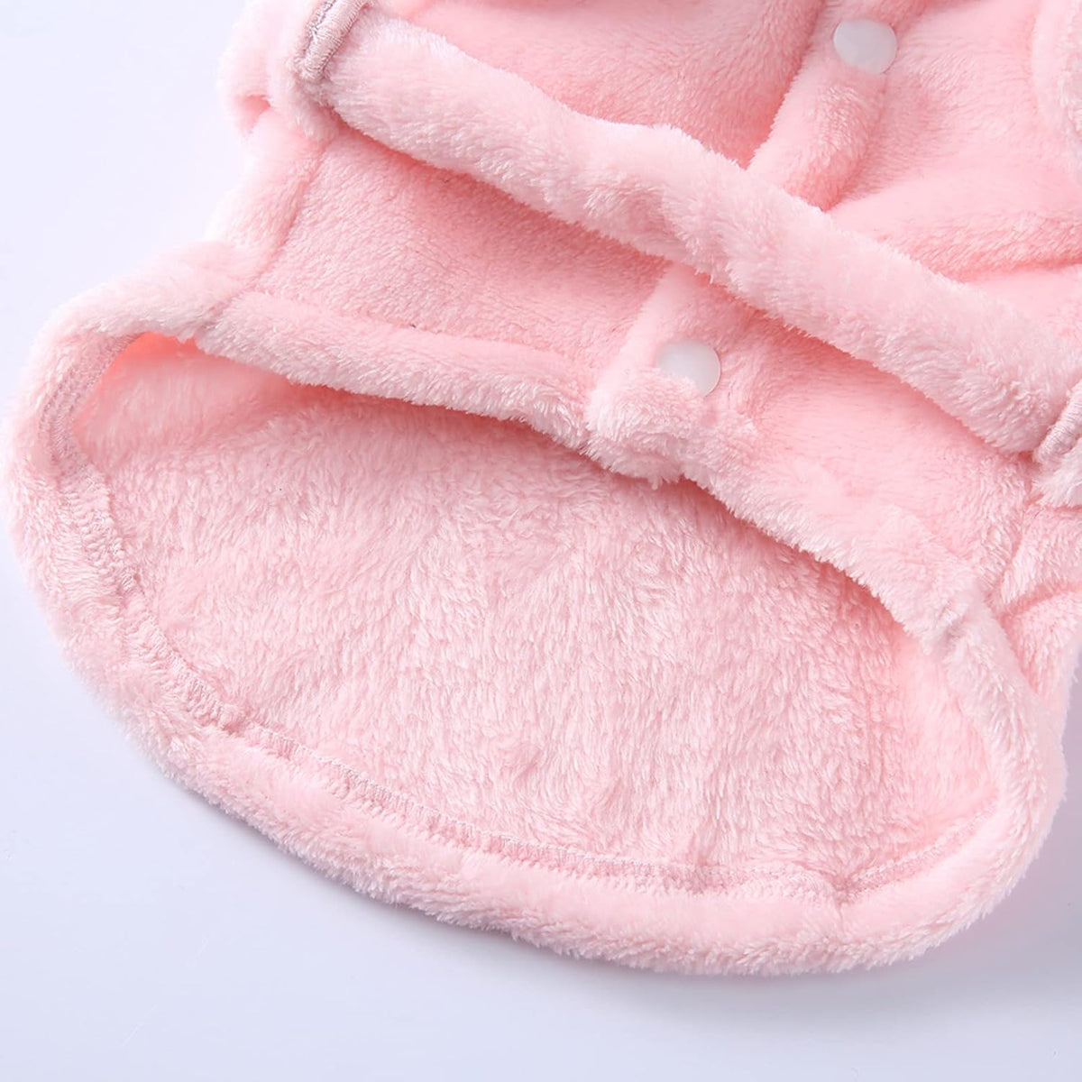 Pet Bathrobe Dog Pajama, Thickened Hooded - Pink / Medium - image 3