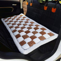 Dog Bed for Car Back Seat - Brown&White / 24.8x54 inch - image 2