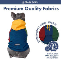 Spark Paws Dog Hoodie, Buttery-Soft Sweater Sweatshirt - Primary Color Block / Large - image 2