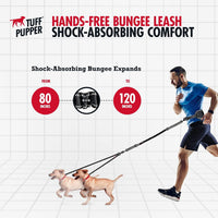 Tuff Pupper Heavy Duty Hands Free Bungee Dog Leash - Two Small/Medium Dogs (20-45 pounds each) - image 4
