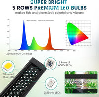 hygger Clip On Custom LED Aquarium Light, Daylight-Moonlight & 24/7 Mode, Adjustable Brightness 8 Colors Full Spectrum Fish Tank Light For 18-24 Inches Freshwater Planted Tank Auto On Off Ramp Up Down