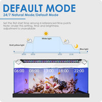 Aquarium Light, 42W 24/7 Lighting Cycle, Sunrise/Daylight/Moonlight Mode and Custom Mode with Expandable Bracket, Adjustable Timer and 7 Color Brightness for 48~54IN