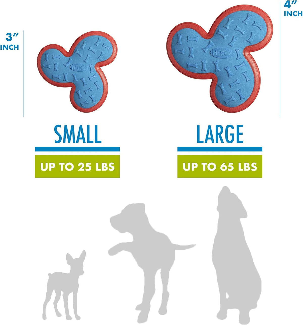 Hero Outer Armor, Fetch Ring Dog Toy, Floats & Squeaks, Blue – Essentials for Dogs - Propeller - Blue - image 2