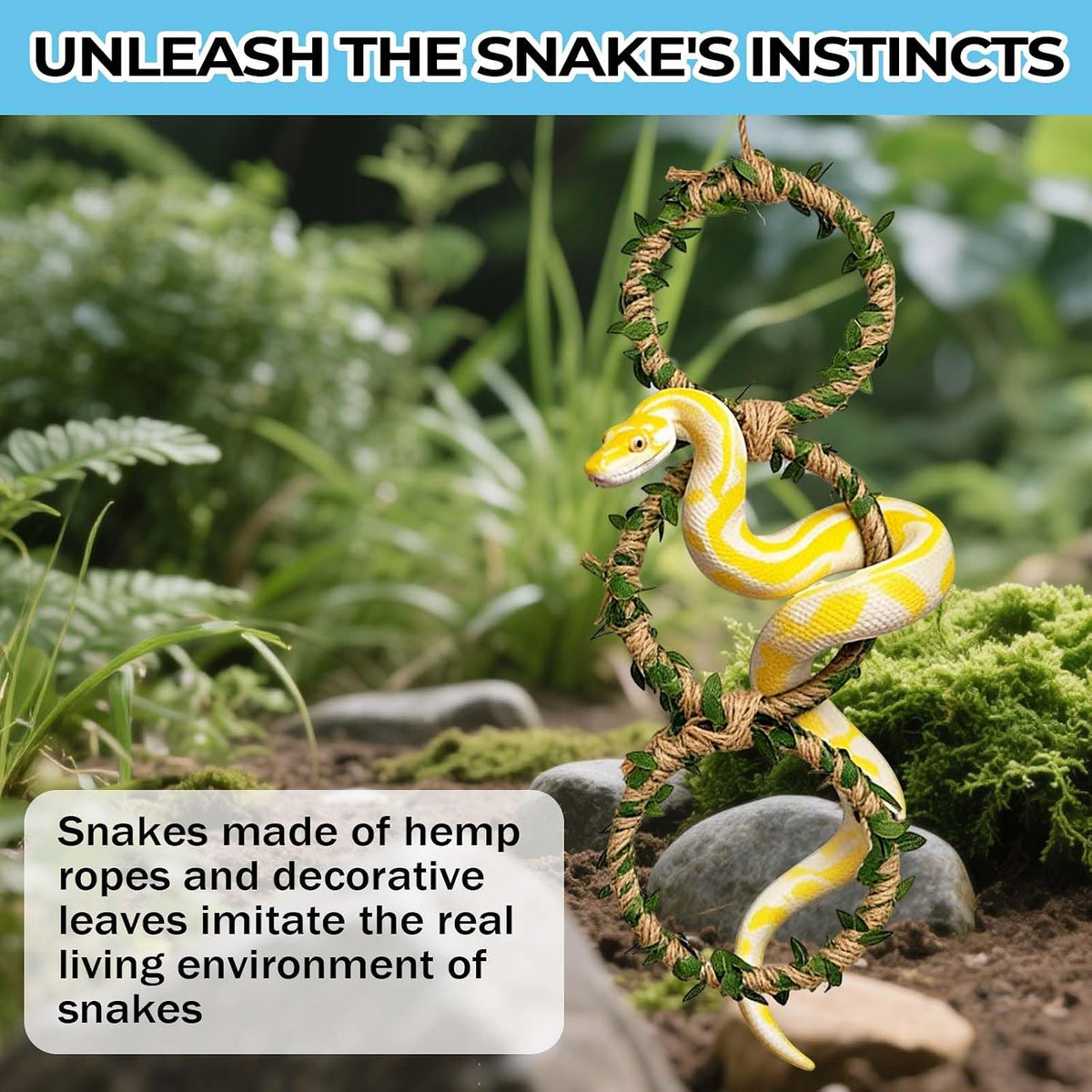 2 Pack Snake Climbing Rings for Ball Python & Corn Snake - Green - image 3