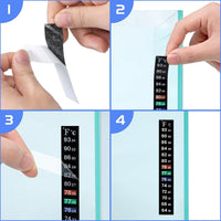 AQUANEAT 6 PCS Aquarium Thermometer Strips - 5.13" x 0.71" - image 3