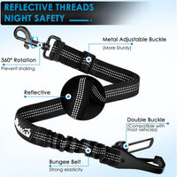 Lukovee Dog Seat Belt, 3-in-1 Headrest & Seatbelt Clip & Latch, 2 Pack – Essentials for Dogs - B-Black / A- Headrest with Clip + 2 in 1 Seat Belt - image 4
