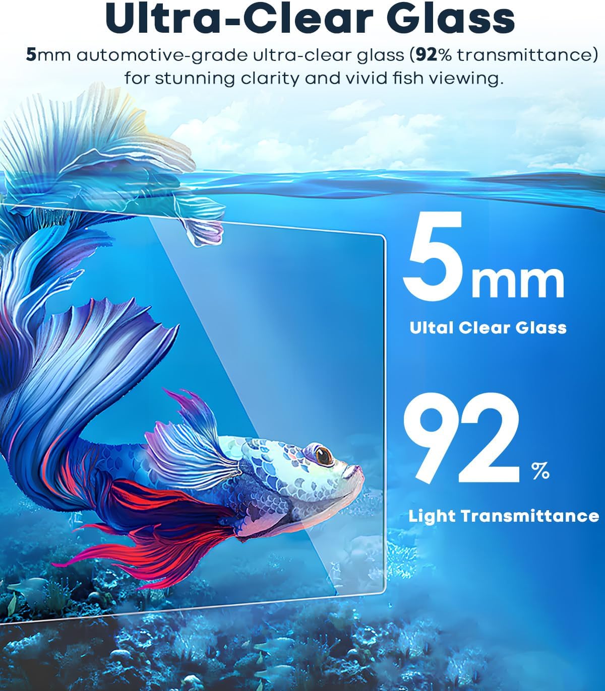 10 Gallon Aquarium Set Glass Fish Tank - 10 Gallon - image 2