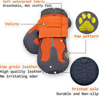 XSY&G Dog Shoes for Hot Pavement - Size 8 / Orange - image 3