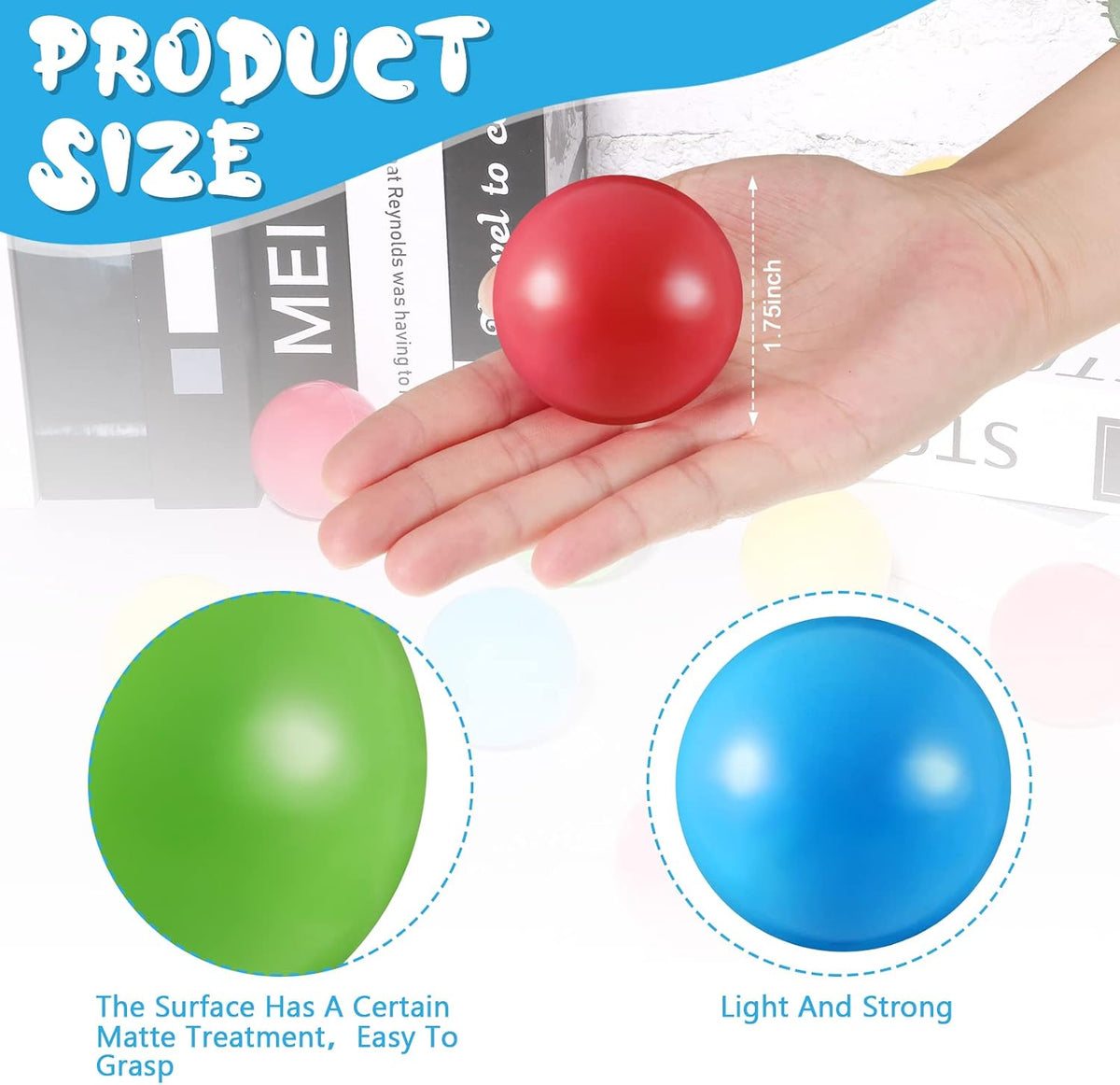 Civaner 12 Pieces Plastic Replacement Balls 1.75 Inch for Toddler - 6 / Classic - image 2