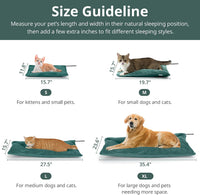 Outdoor Cat Heating Pad, 15.7" x 11.8", 30W, Grey – Essentials for Cats - Green / 35.4"L x 23.6"W - image 2