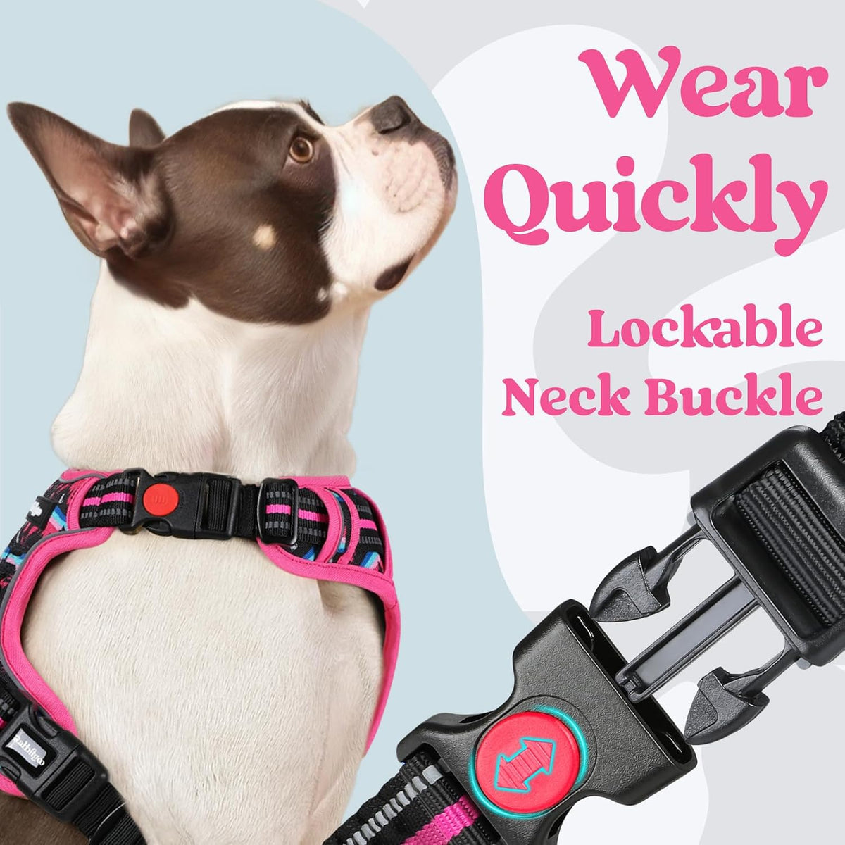 rabbitgoo Dog Harness for Large - Mountain Rose / X-large - image 3