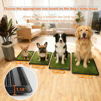 ELLOTY 25 x 20 inch four-layer dog grass potty tray with artificial turf and pee pad - view 4