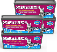 Cat Litter Refill Bags Compatible with Genie Easy Roll Litter Bin – Daily Care for Cats - 4 Packs