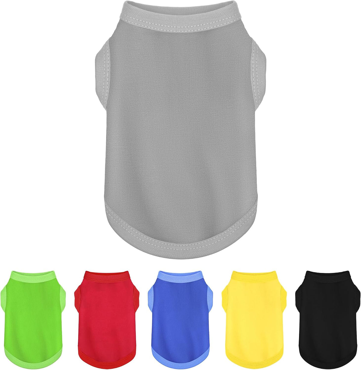 Elevate Your Dog's Fashion Quotient with Colorful and Breathable - L-(15~23lb) | Chest(~20") / Grey