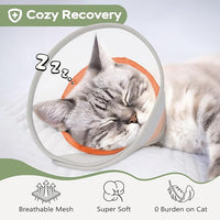 Cat Cone Collar Soft: Comfortable Waterproof Mesh Recovery Cone After Surgery to Stop Licking and Scratch, Alternative to Plastic Elizabeth Head/Neck Cone