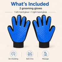 NVNAN Pet Hair Removal Glove for Dogs & Cats - Blue - image 2