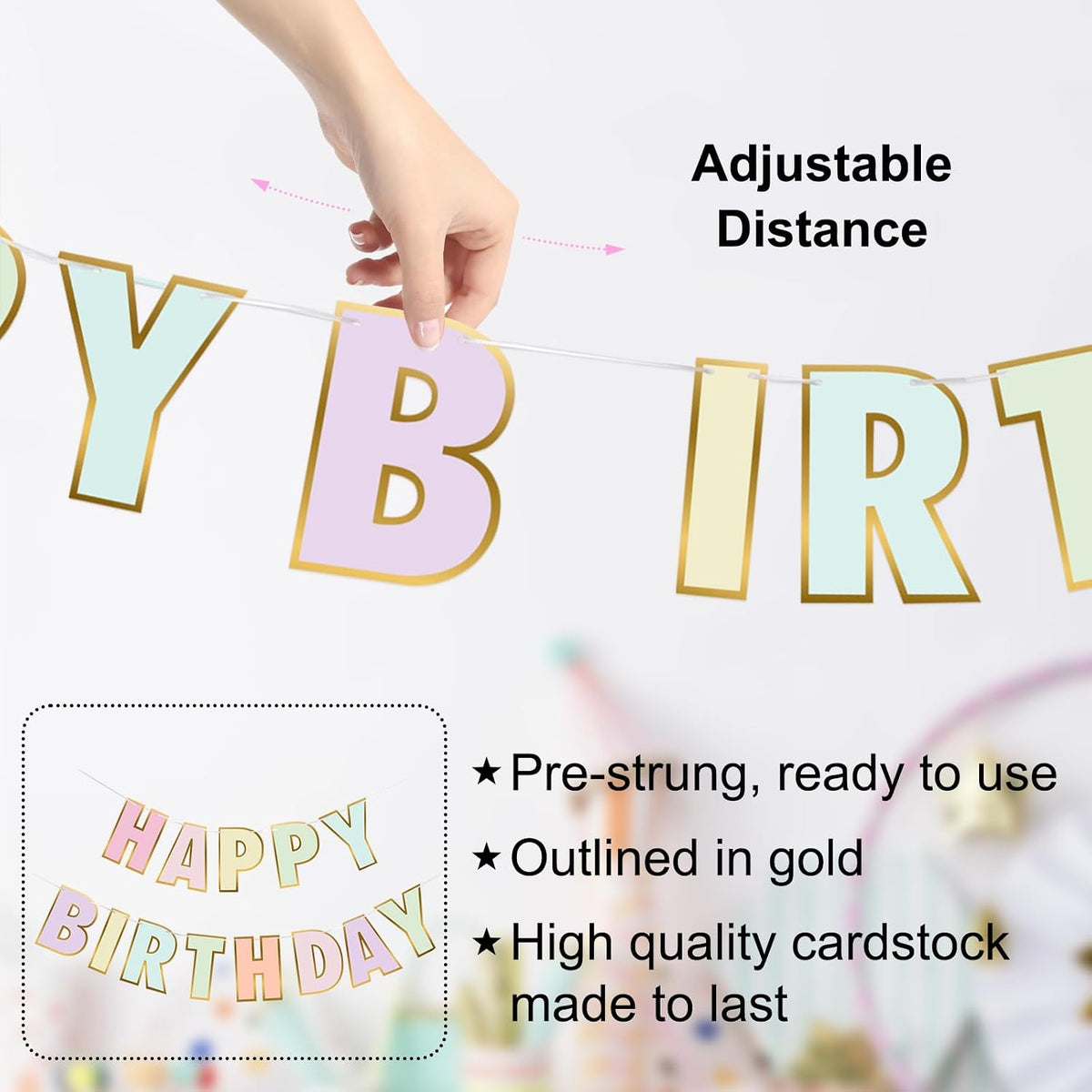 Halloween Birthday Banner - Macaron / Smile - image 3