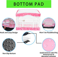 2 Pack Dog Playpen Cover and Bottom Pad Fits for 36 Inch 4 Panels Pet - Pink - image 4
